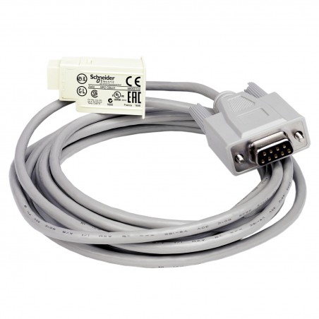 SUB-D 9-pin PC connecting cable - for smart relay Zelio Logic - 3 m