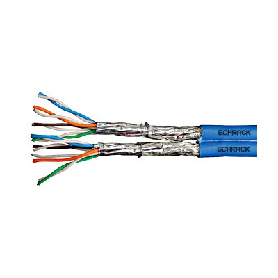 Cablu S/FTP Cat.7,2x(4x2xAWG23/1),1.0Ghz,LS0H,Dca,40%,albast