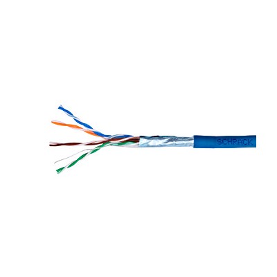 Cablu F/UTP Cat.5e, 4x2xAWG24/1, LS0H, Eca, albastru, cutie